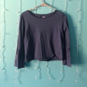 blue long sleeve shirt